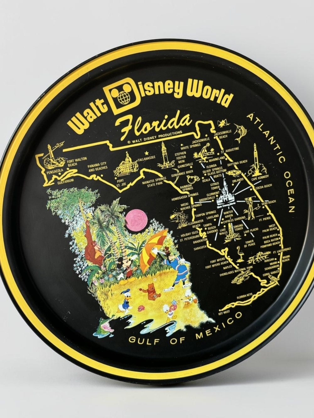 Vintage Walt Disney World Florida Metal Tray